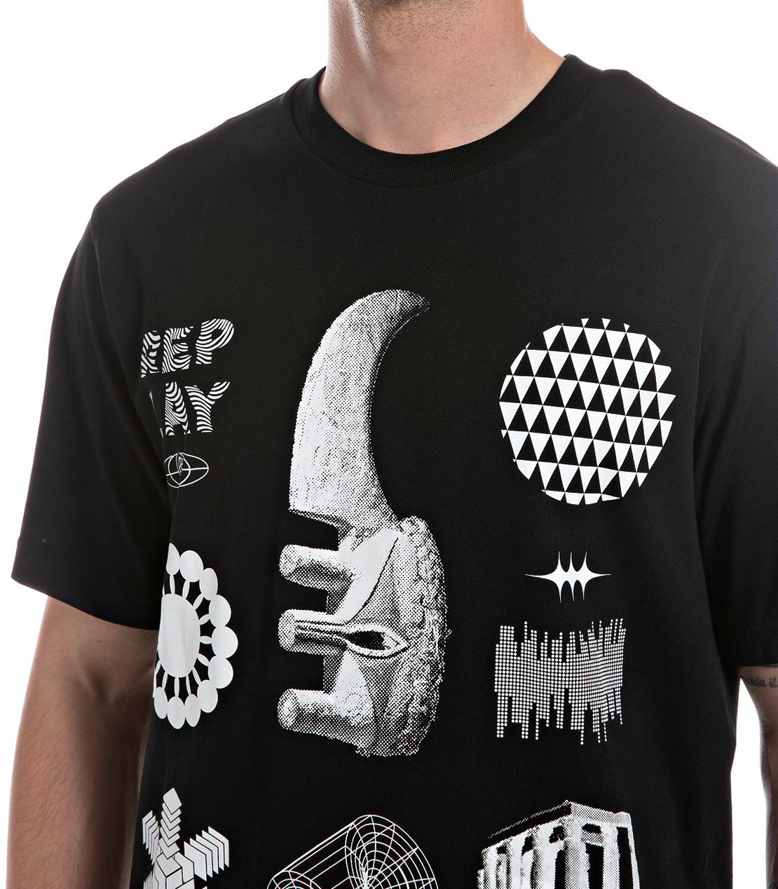 ベーシックジャージーマルチロゴグラフィックプリントT 詳細画像 ブラック 3